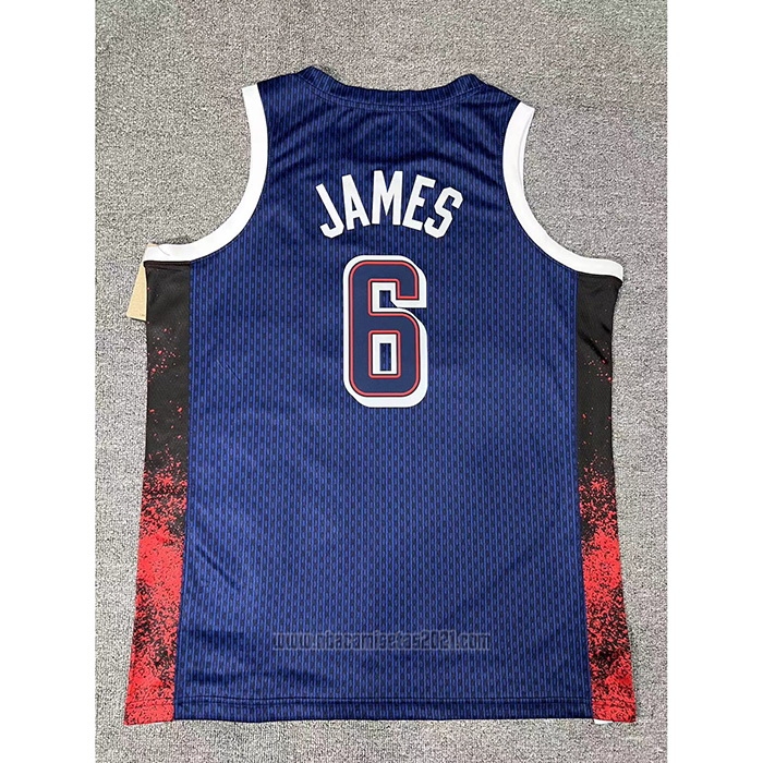 Camiseta USA 2024 LeBron James #6 Azul